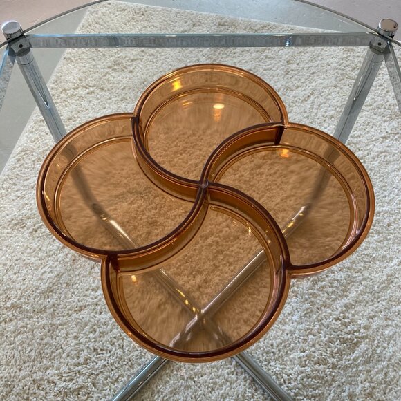 Mid Century Modern Dansk 4-Compartment Amber Melamine Tray - Picture 3 of 8